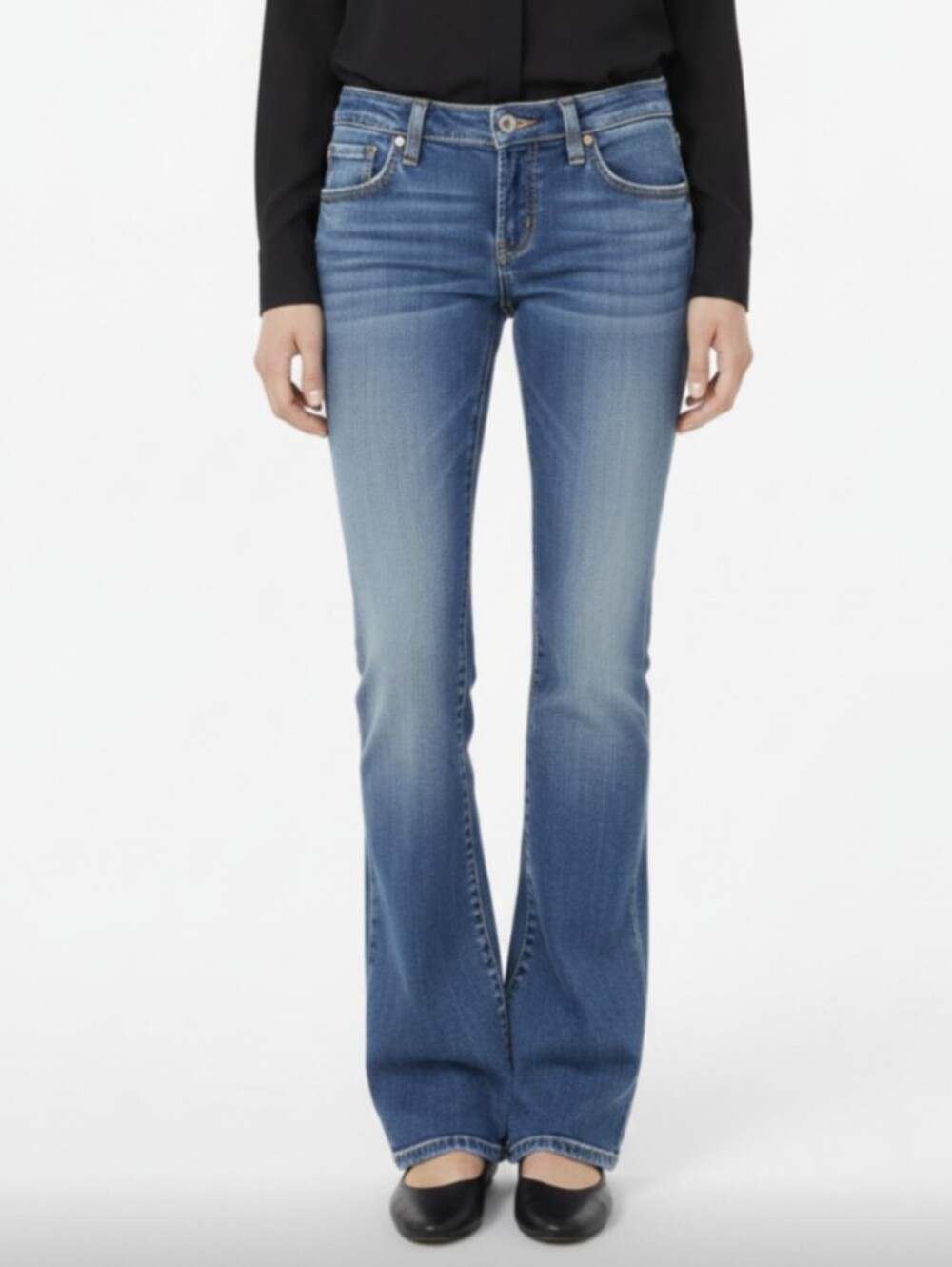 TRUE RELIGION! AWESOME BLUE FADE DENIM, CONTRAST STITCH FLAP POCKET JEANS!SZ 4/6 - Picture 1 of 16
